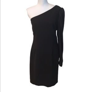 Eliza J black one shoulder cocktail dress